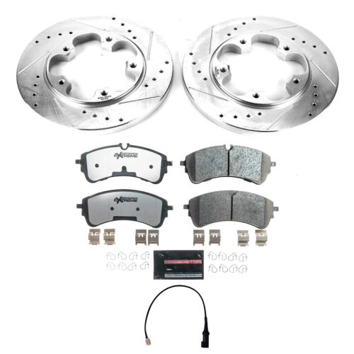 2021 Ford Transit-150 Rear Z36 Truck & Tow Brake Upgrade Kit - Heavy-Duty Drilled & Slotted Rotor and Carbon-Fiber Ceramic Brake Pads - Premium Replacement