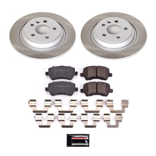 2010-2013 Volvo S80, 2011-2012 Volvo S60 Rear Semi-Coated Rotor Brake Assembly - Premium Replacement