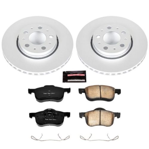2002-2007 Volvo V70 & S60 Front Z23 Evolution Sport Coated Brake Rotor and Carbon-Fiber Ceramic Pad Assembly - Premium Replacement