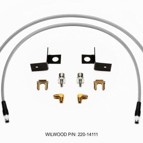 220-14111 Wilwood Flexline Kit 30 inch -3 3/8-24 IF 1/8 NPT 90 Degree drop-in