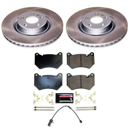 2018-2021 Audi Q5 Front Semi-Coated Rotor and Ceramic Brake Pad Assembly - Heavy-Duty Fleet Replacement