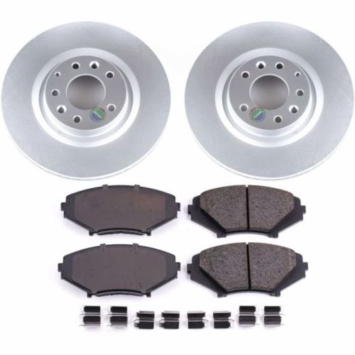 2004-2011 Mazda RX-8 Front Z17 Evolution Geomet Coated Brake Rotor and Ceramic Pad Assembly - Premium Replacement