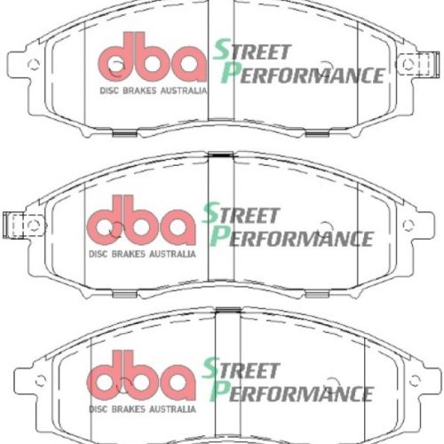DBA Street Performance Brake Pads for Nissan Frontier and Xterra 2000-2003 - Front Application - Premium Replacement