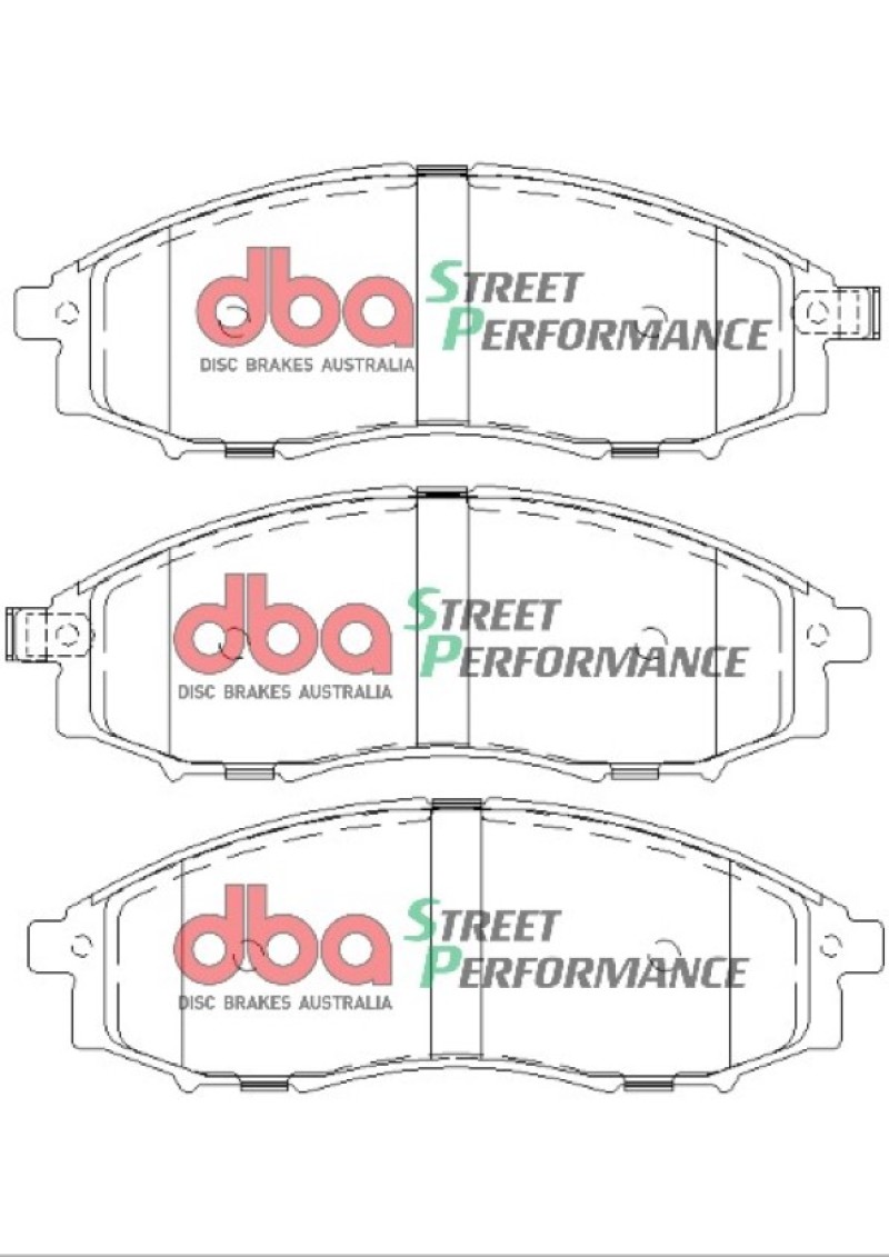 DBA Street Performance Brake Pads for Nissan Frontier and Xterra 2000-2003 - Front Application - Premium Replacement