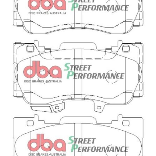DBA Street Performance Brake Pads for Ford Mustang 2015-16 - Front or Rear Replacement Brake Pad Assembly