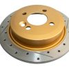 DBA Street Series Rotor with Gold Finish for 2007-2016 Mini Cooper Rear Brake - Premium Replacement