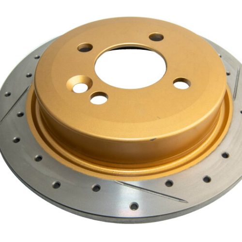 DBA Street Series Rotor with Gold Finish for 2007-2016 Mini Cooper Rear Brake - Premium Replacement