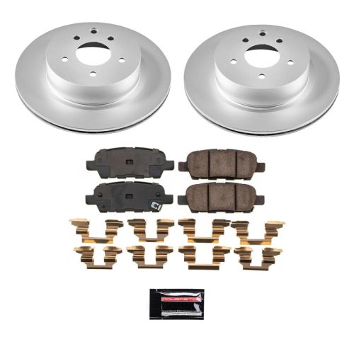 2008-2010 Infiniti M35 & EX35, 2009-2010 Nissan 370Z Rear Z17 Coated Brake Rotor & Ceramic Pad Assembly - Premium Replacement