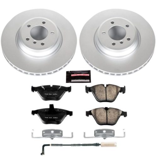 2007-2010 BMW 335i xDrive Front Z23 Evolution Sport Coated Brake Rotor and Carbon-Fiber Ceramic Brake Pad Assembly - Premium Replacement