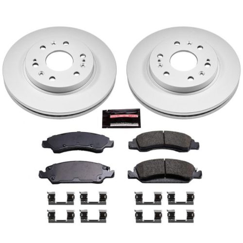 2008-2019 Cadillac Escalade Front Z17 Evolution Geomet Coated Brake Rotor and Ceramic Pad Assembly - Premium Replacement