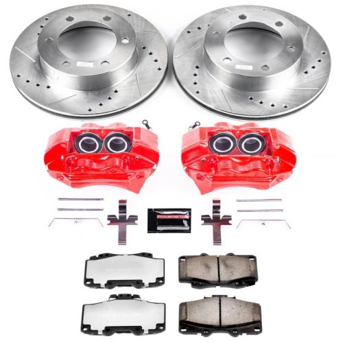 1995-2002 Toyota 4Runner Front Z36 Truck & Tow Brake Upgrade Kit with Calipers – Heavy-Duty Drilled & Slotted Rotors, Carbon-Fiber Ceramic Brake Pads - Premium Replacement