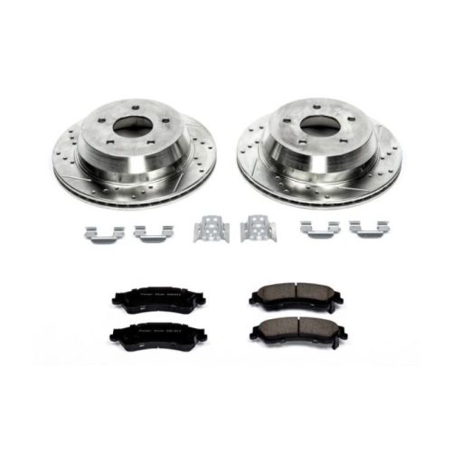 2000-2002 Chevrolet Blazer Rear Z23 Evolution Sport Brake Upgrade Kit with Drilled & Slotted Rotors - Premium Heavy-Duty Replacement