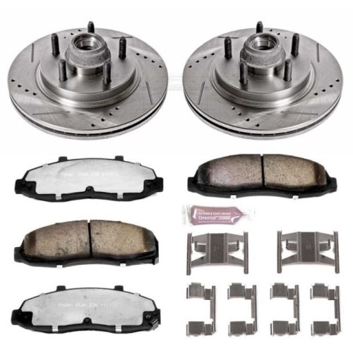 2001-2003 Ford F-150 Front Heavy-Duty Brake Rotor and Ceramic Brake Pad Assembly - Premium Replacement