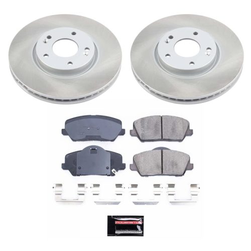 2014-2016 Kia Forte Koup & Forte5 Front Semi-Coated Rotor Brake Assembly - Premium Replacement