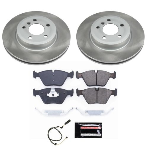 2004-2010 BMW X3 Front Semi-Coated Rotor Brake Kit with Ceramic Pads - Premium Replacement