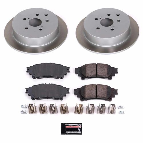 2010-2015 Lexus RX350 & 2010-2011 Toyota Sienna Rear Semi-Coated Rotor Brake Assembly - Premium Replacement