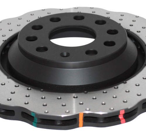 DBA 4000 Series Drilled Wavy Rotor Rear 2010-12 Volkswagen CC - Premium Replacement