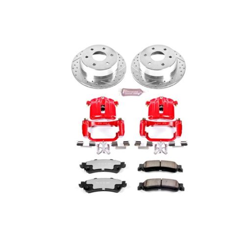 2003-2004 Chevrolet Silverado 1500 & 2003 GMC Sierra 1500 Rear Brake Pad Rotor Caliper Assembly - Heavy-Duty Performance Upgrade