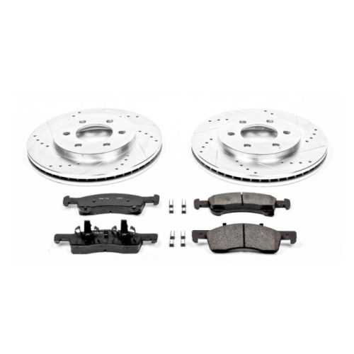 2005-'2006 Ford Expedition Front Brake Upgrade Kit with Drilled & Slotted Rotors and Carbon-Fiber Ceramic Pads - Premium Replacement