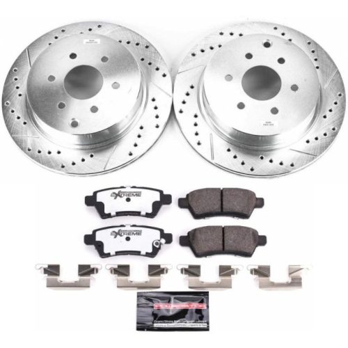 2005-2009 Nissan Pathfinder Rear PowerStop K147-36 Z36 Truck & Tow Brake Upgrade Kit - Premium Heavy-Duty Brake Rotor and Ceramic Pad System