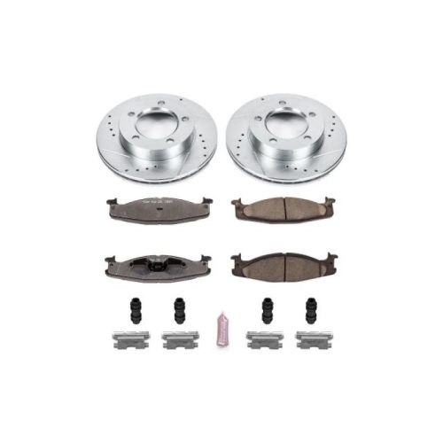 1994-1996 Ford F-150, Bronco Heavy-Duty Z36 Truck & Tow Brake Upgrade Kit with Drilled & Slotted Rotors - Premium Replacement
