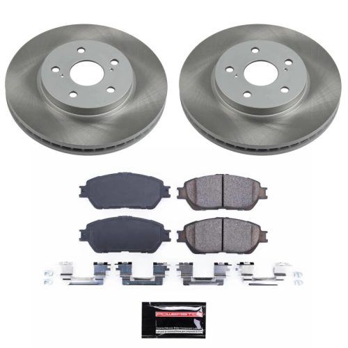 2005-2007 Toyota Avalon Front Semi-Coated Rotor Brake Assembly with Ceramic Pads - Premium Replacement