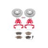 1999-2010 Volkswagen Golf & Beetle Front Z26 Street Warrior Brake Upgrade Kit with Drilled & Slotted Rotors - Premium Heavy-Duty Replacement