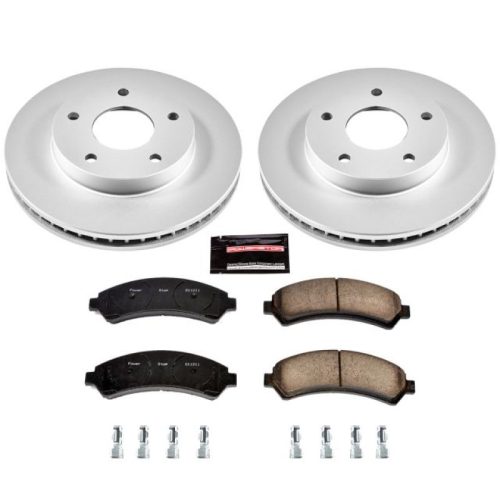 2000-2005 Chevrolet S10 Front Brake Rotors and Ceramic Pads Assembly - Heavy-Duty Fleet Replacement from PowerStop Part CRK2004