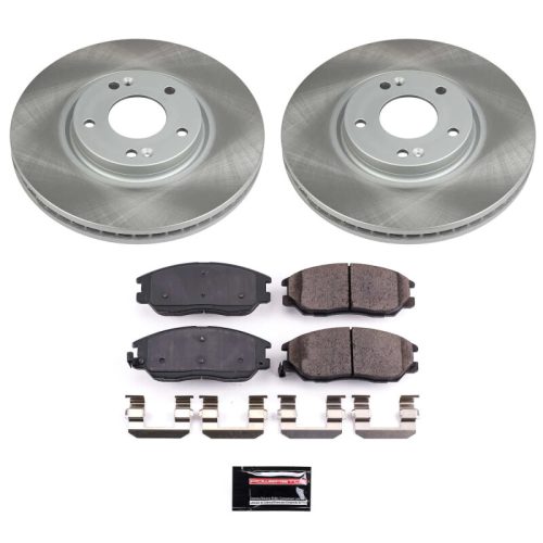 2003-2006 Hyundai XG350 & Kia Amanti Front Semi-Coated Rotor Brake Assembly - Premium Replacement