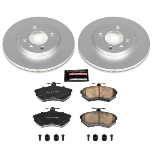 1993-'2002 Volkswagen Golf & Cabrio Front Z23 Evolution Sport Coated Brake Rotor and Ceramic Pad Assembly - Premium Replacement
