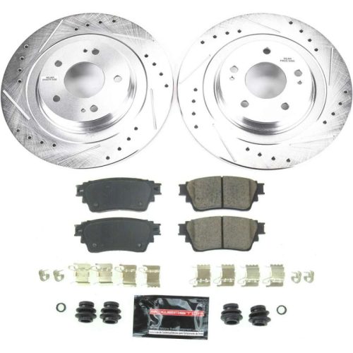 2018-2020 Mitsubishi Eclipse Cross and Outlander Rear Z23 Evolution Sport Brake Rotor and Pad Assembly - Heavy-Duty Performance Upgrade