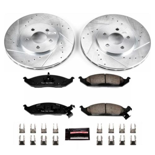 2000 Chrysler Cirrus Front Z23 Evolution Sport Brake Upgrade Kit - Premium Heavy-Duty Rotor and Carbon-Fiber Ceramic Pad Assembly