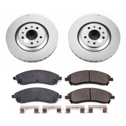 2004-2008 Cadillac CTS, 2005-2008 Cadillac STS, 2004-2007 Pontiac Bonneville Front Z17 Evolution Geomet Coated Brake Rotor and Ceramic Pad Assembly - Premium Replacement