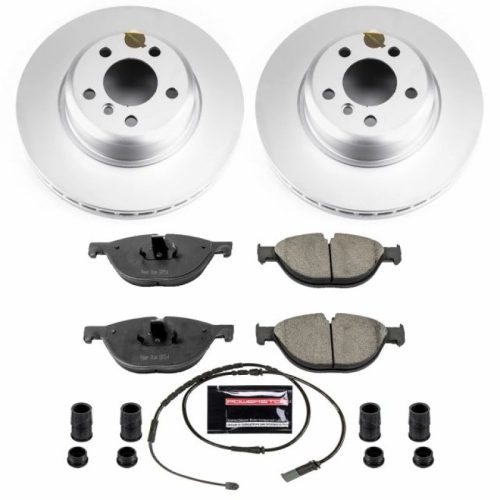 2012-2013 BMW 528i Front Z23 Evolution Sport Coated Brake Rotor and Carbon-Fiber Ceramic Pad Assembly - Premium Replacement