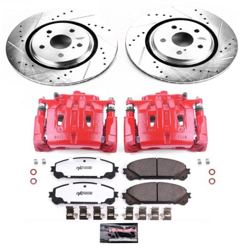 2016-2018 Lexus RX350 & RX450h Front Z36 Truck & Tow Brake Upgrade Kit with Drilled & Slotted Rotors - Premium Replacement