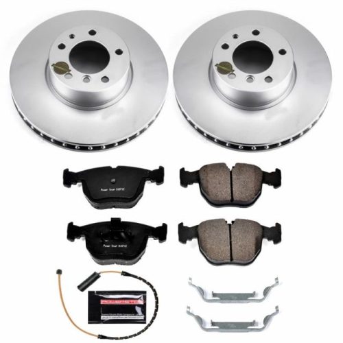 1995-2001 BMW 740iL & 740i Front Z23 Evolution Sport Coated Brake Rotor and Ceramic Brake Pad Assembly - Premium Replacement