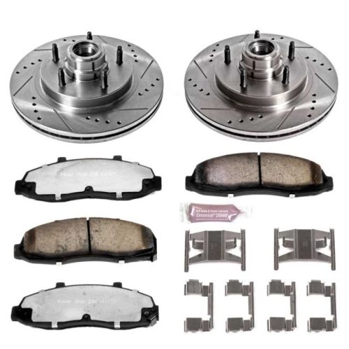 2000 Ford F-150 Heavy-Duty Front Brake Rotor and Pad Assembly - Heavy-Duty Drilled & Slotted Performance Upgrade by PowerStop Part K1863-36
