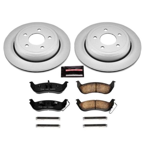 2003-2005 Ford Crown Victoria Rear Z17 Evolution Geomet Coated Brake Rotor & Ceramic Pad Assembly - Premium Replacement