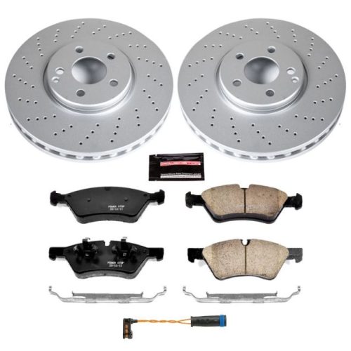 2007-2009 Mercedes-Benz E350 E550 Front Brake Rotor and Carbon-Fiber Ceramic Pad Assembly - Heavy Duty Performance Upgrade