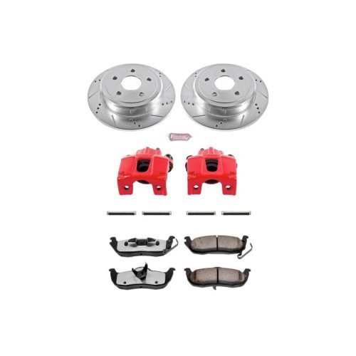 2011-2014 Nissan Titan Rear PowerStop Z36 Truck & Tow Brake Upgrade Kit with Drilled & Slotted Rotors - Heavy Duty Performance