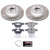 2007-2010 BMW 335xi Front Semi-Coated Rotor Brake Assembly with Ceramic Pads - Premium Replacement