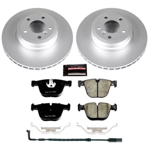 2011-2012 BMW X5, 2007-2012 BMW X6 Rear PowerStop Evolution Geomet Coated Brake Rotor & Carbon-Fiber Ceramic Pad Assembly - Premium Replacement