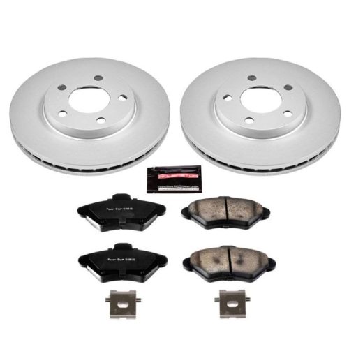 1994-1998 Ford Mustang Front Z17 Evolution Geomet Coated Brake Rotor and Ceramic Pad Assembly - Heavy-Duty Fleet Replacement