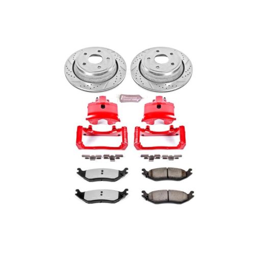 2003-2006 Dodge Ram 1500 Rear Z36 Truck & Tow Brake Upgrade Kit with Drilled & Slotted Rotors - Premium Replacement