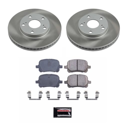 2000-2003 Toyota Solara Front Semi-Coated Rotor Brake Kit with Ceramic Pads - Premium Replacement