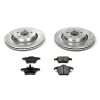 2010-2014 Volvo XC90 Rear Z23 Evolution Sport Brake Assembly with Drilled & Slotted Rotors - Premium Replacement