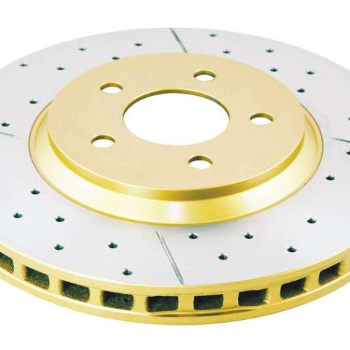 DBA Street Series Drilled and Slotted Rotor Front Fitment 2005-14 Ford Mustang - Premium Replacement