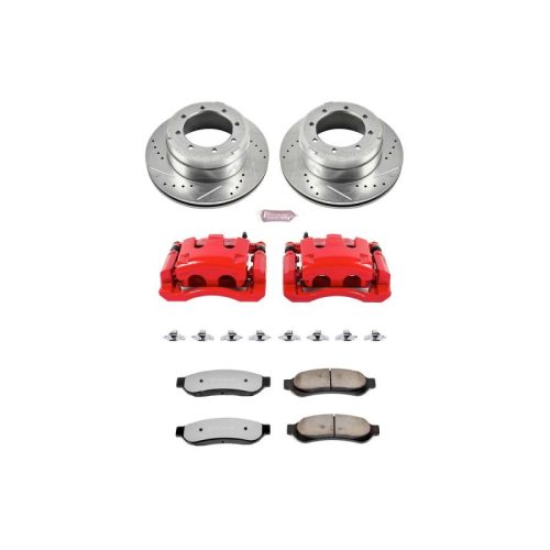 2010-2010 Ford F-350 Super Duty Rear Z36 Truck & Tow Brake Upgrade Kit with Drilled & Slotted Rotors - Premium Replacement
