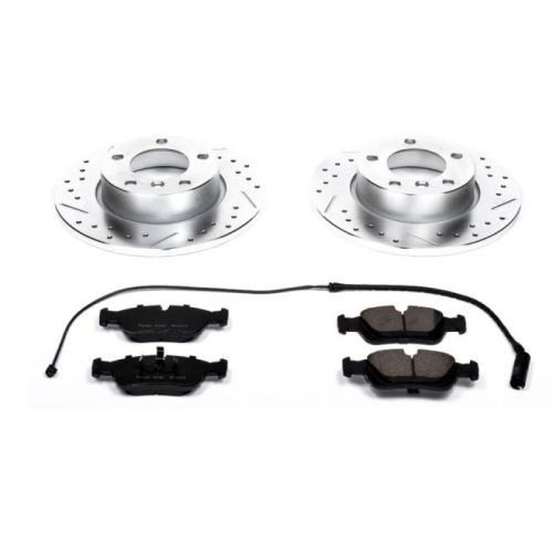 1995-1999 BMW 318ti & 1996-1998 BMW Z3 Front Brake Upgrade Kit with Drilled & Slotted Rotors and Carbon-Fiber Ceramic Pads - Premium Replacement