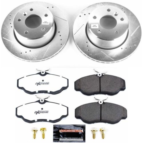 2001-2004 Land Rover Discovery Front Z36 Truck & Tow Brake Upgrade Kit - Heavy Duty Performance with Drilled & Slotted Rotors and Carbon-Fiber Ceramic Pads - Premium Replacement
